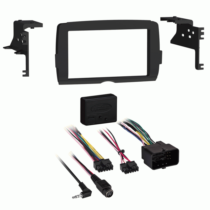 Mount Radio Stereo Install Dash Kit w/Harness and Clear SPLASHGUARD Fitted for Harley Davidson FLHT 