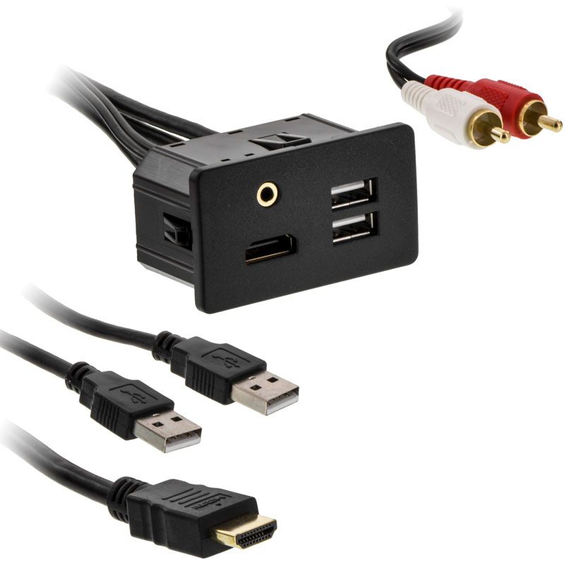 Axxess AX-FDUSBAUX HDMI, USB and 3.5mm Rectangle Panel Jack and