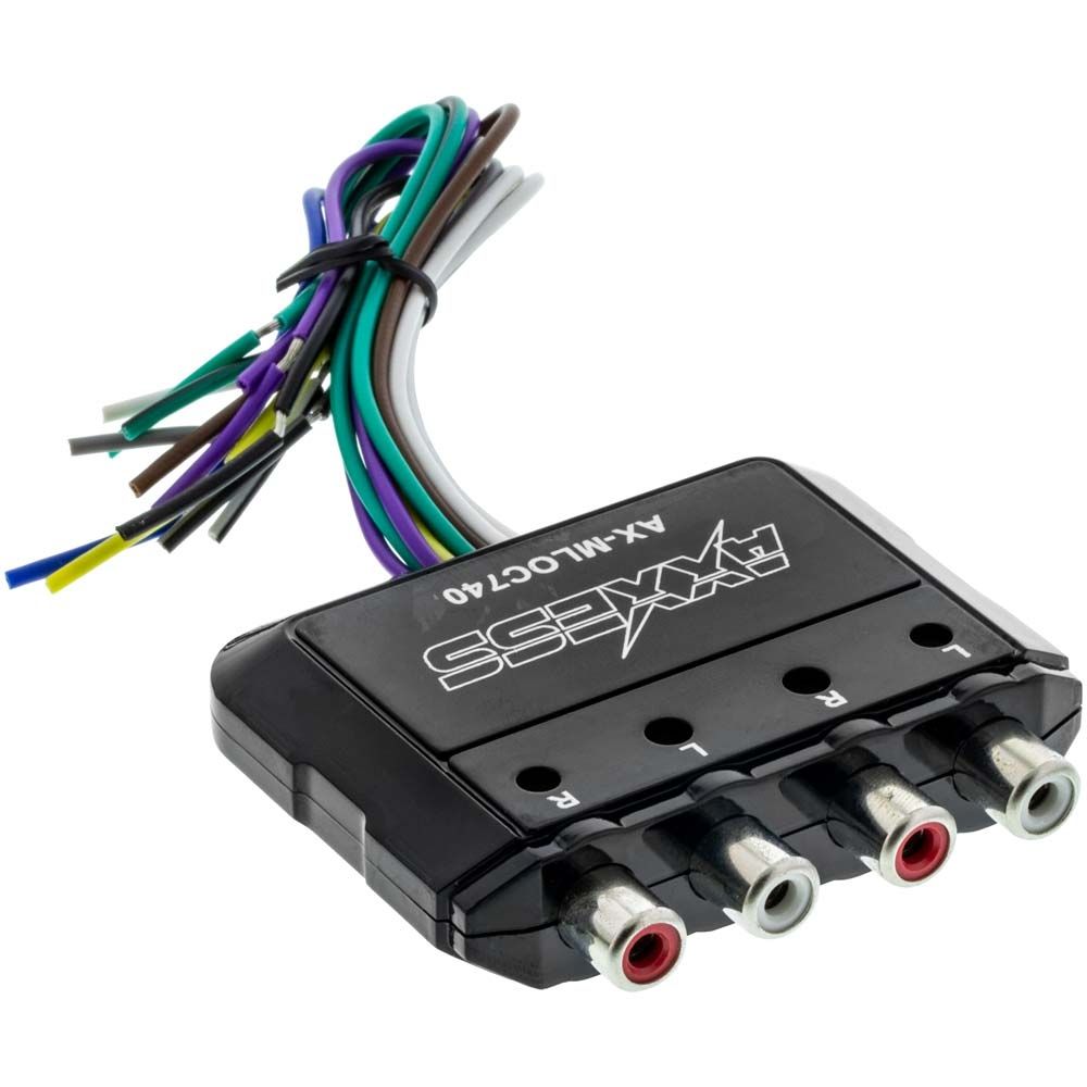 RCA Car 4 Channel Line Level Converter with Remote Out 
