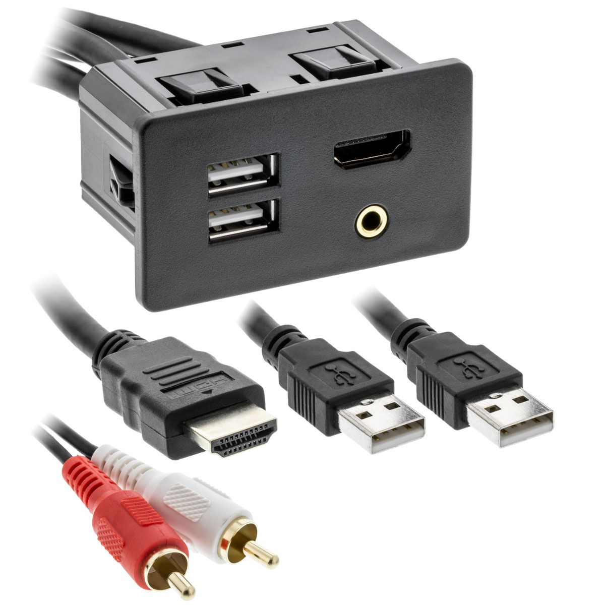 プロジェクター HDMI USB Type-A AUX Axxess AXFD-USB USB/AUX/HDMI Knockout Replacement Panel - Ford