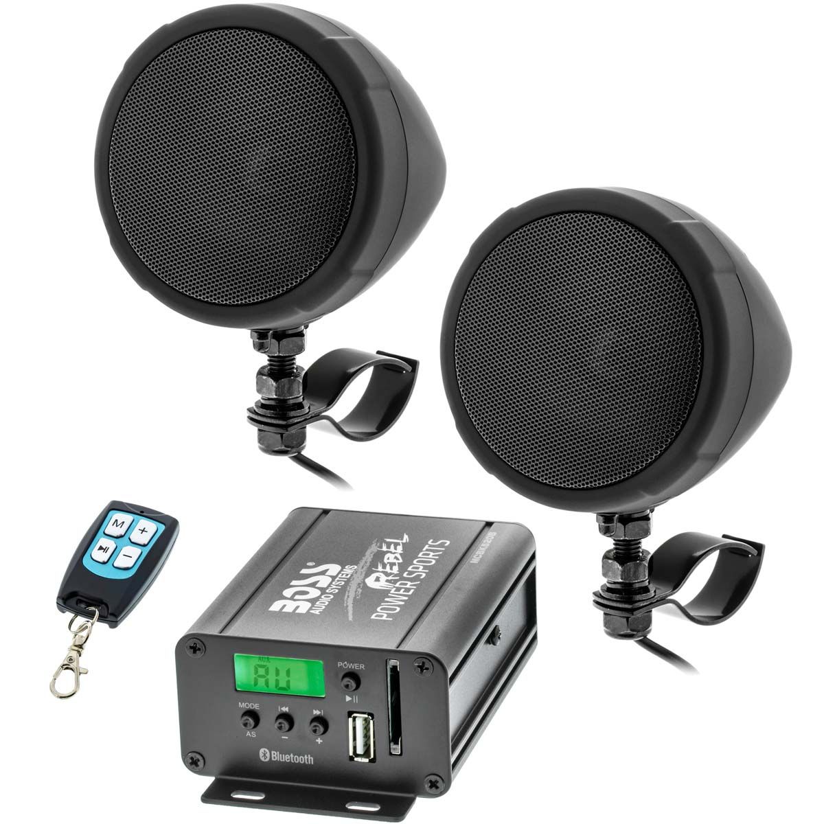 Boss Audio MCBK520B Black Motorcycle/ATV Sound System with Built