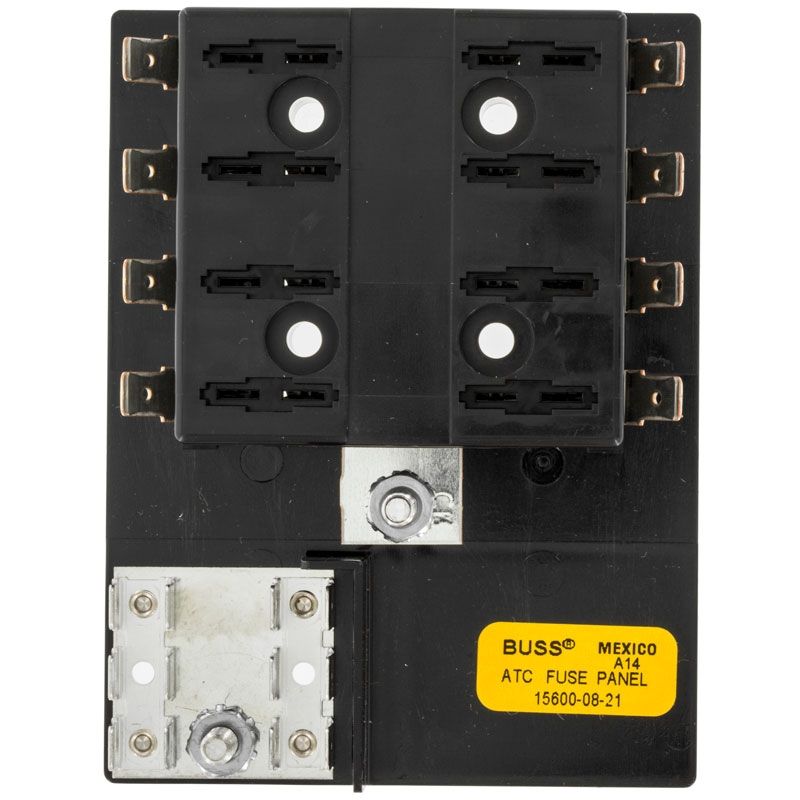 Bussman 15600-08-21 8-Gang Fuse Distribution block with ground
