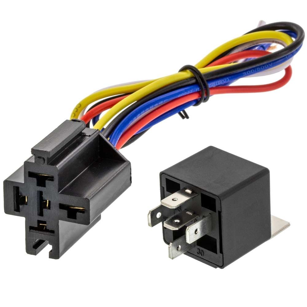 Waterproof prewired 5pin car relay harness holders 40A/12V with relay socket _ME 