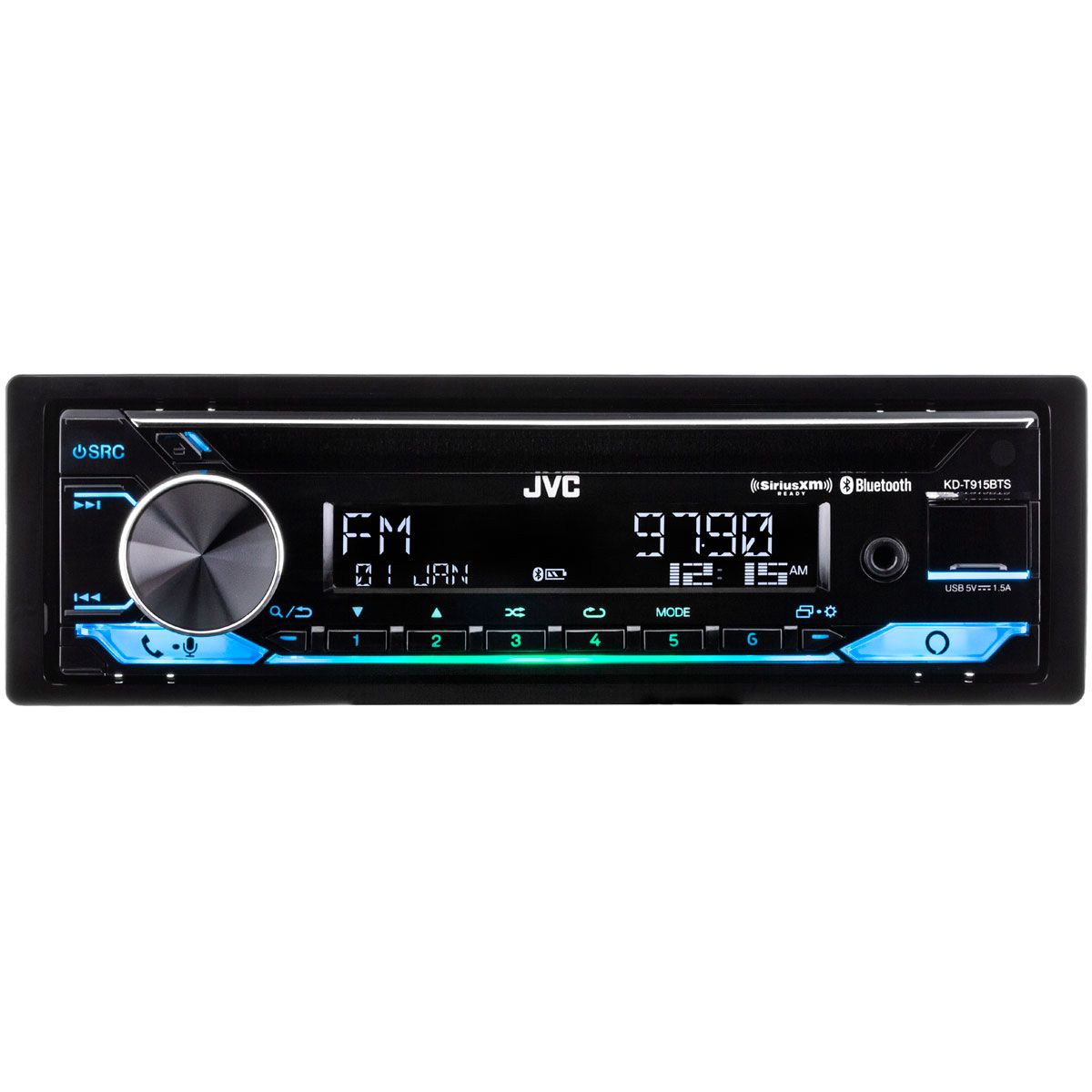 JVC KD-T915BTS Single DIN Bluetooth CD with USB and SiriusXM Ready