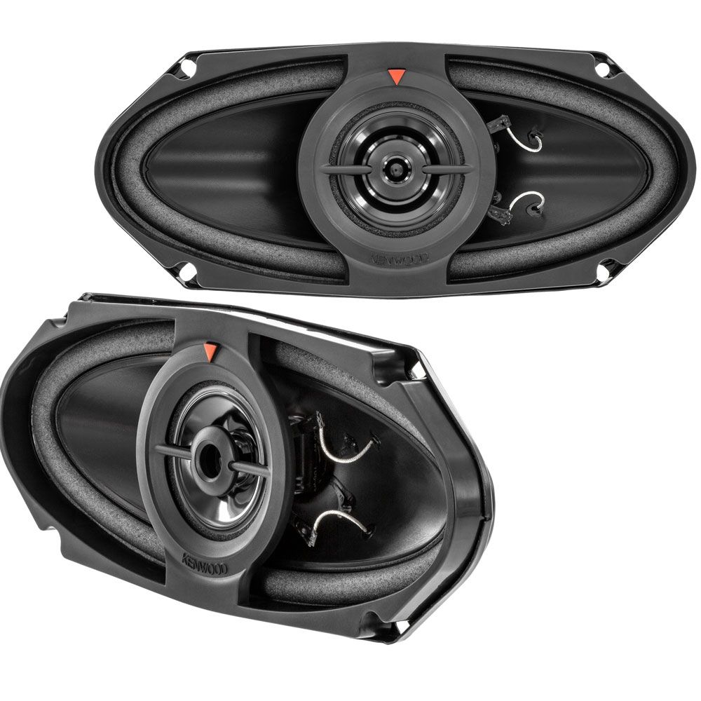 4 x Kenwood KFC-1666S 6.5 inch 2-way Car Audio Coaxial Speakers 6-1/2 with DiscountCentralOnline 25ft Speakers Wire 