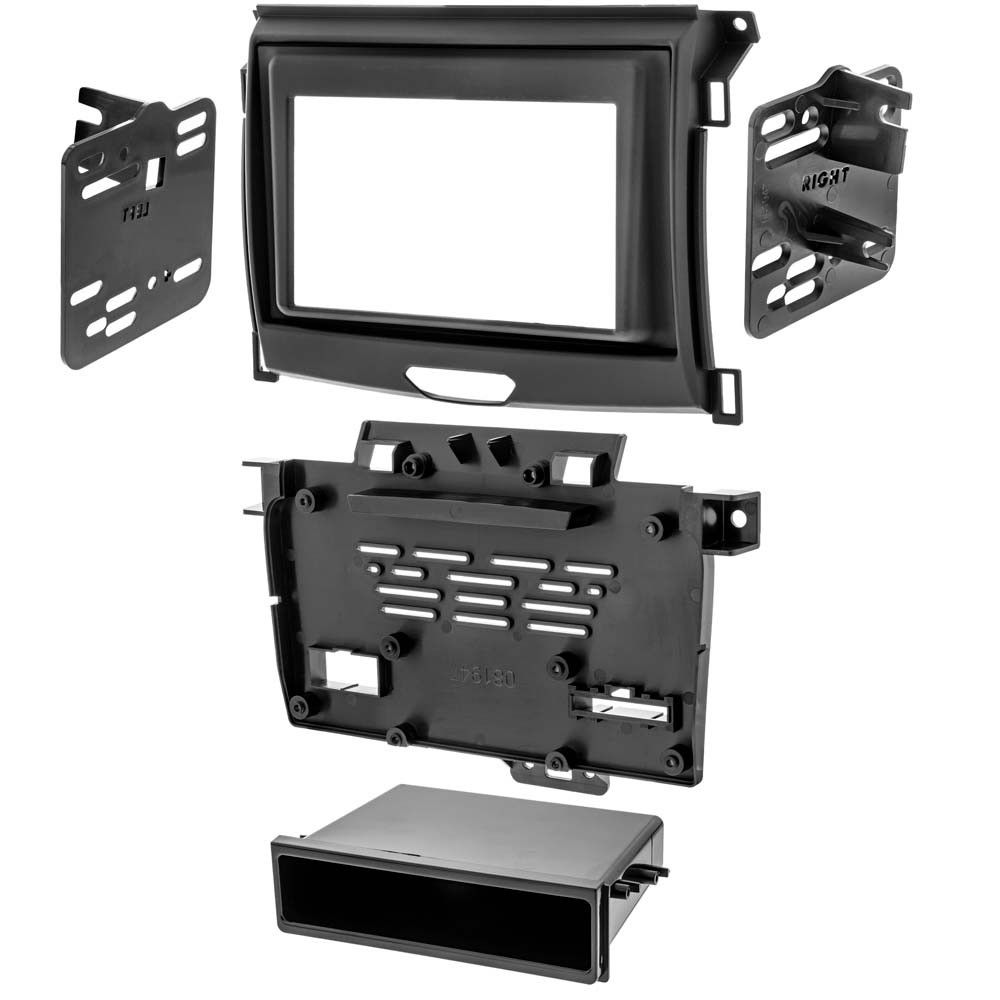 Radio Replacement Dash Install Mount Kit 2-Din & RCU Harness for Ford/Lincoln