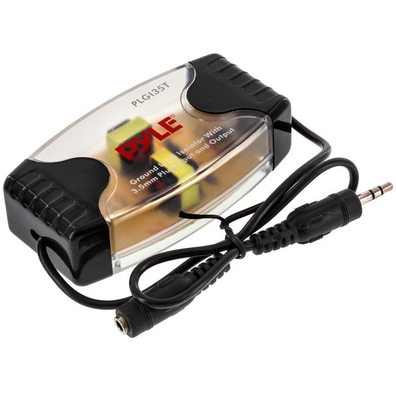 cigarette lighter ground loop isolator Pyle PLGI35T 3.5mm Stereo Headphone Ground Loop Isolator