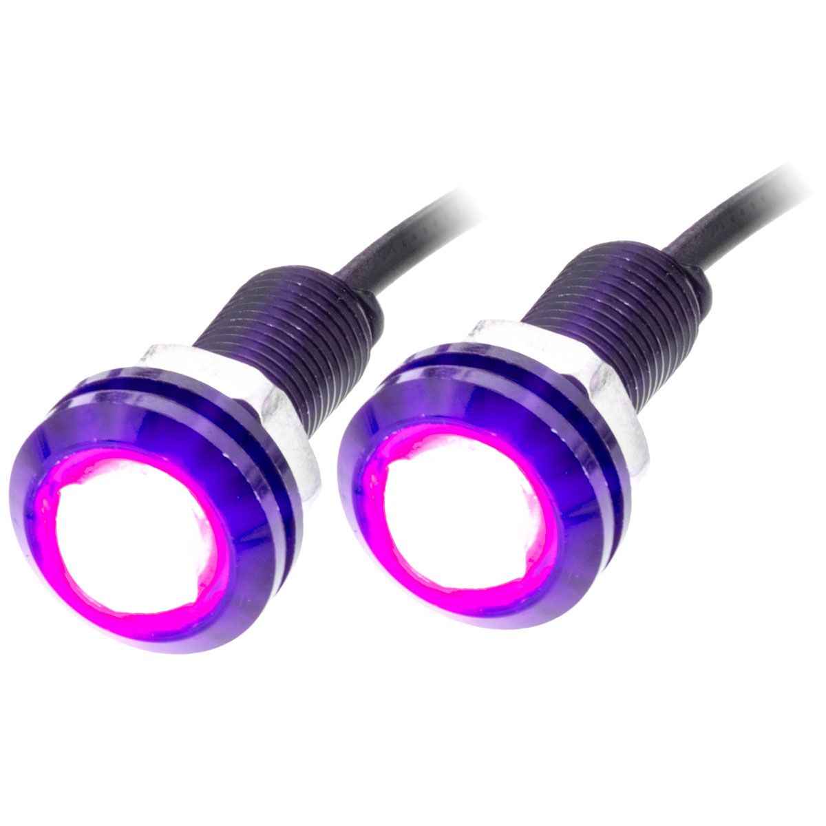 QMV LLW-P 12 Volt Black Flush Mount 3 Watt LED Light - Purple