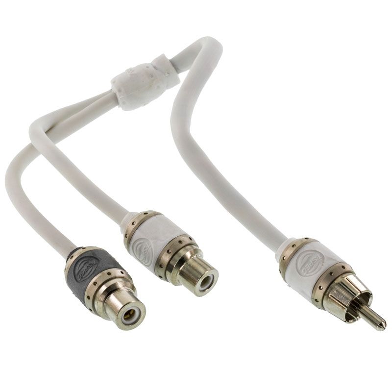 White Black T-Spec RCA Cables V10 Series Audio Marine Grade Flexible 4 Channel