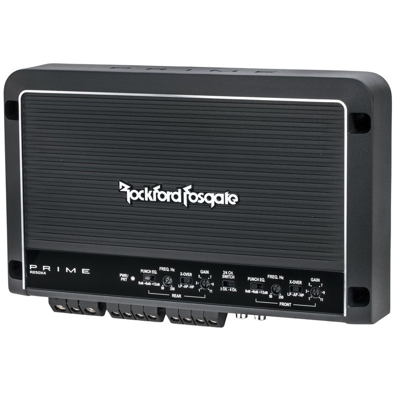 Rockford Fosgate R250X4 250 Watt 4-Channel Class AB Car Amplifier.