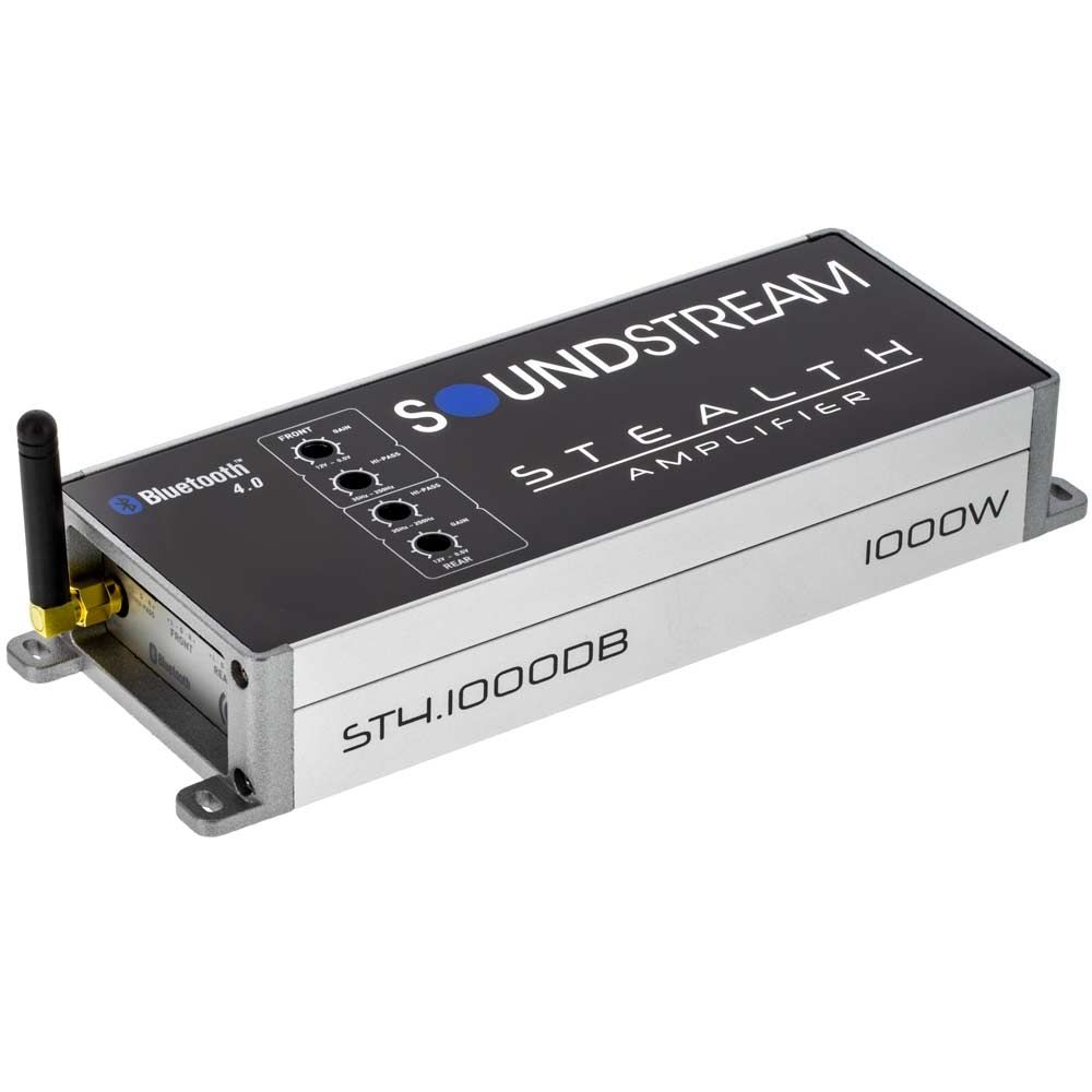 Soundstream Stealth Series ST4.1000DB 4 Channel Class D Amplifier with  Bluetooth - 1000 Watts