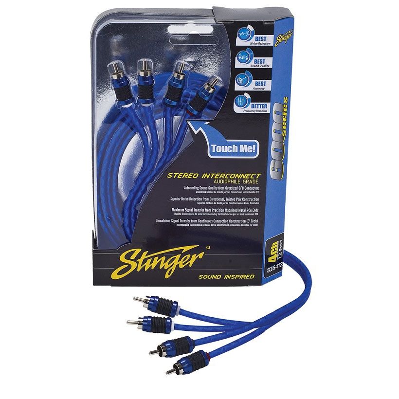 Stinger SI6420 6000-Series 20-Foot Car 4-Channel Stereo RCA