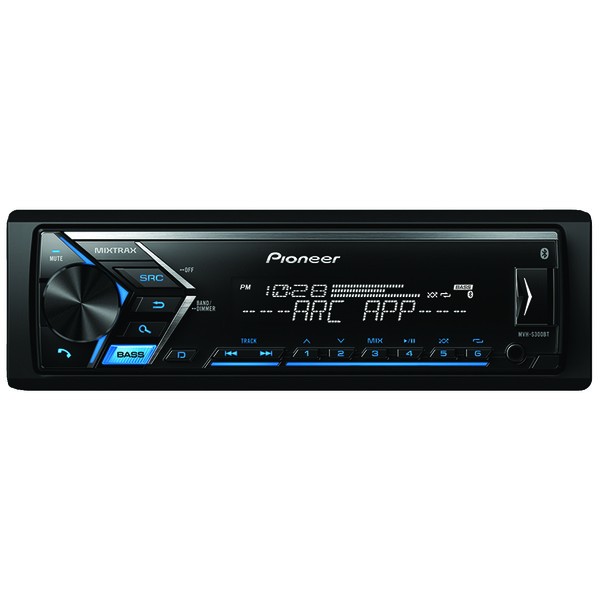 Pioneer MVH-S300BT Single-DIN In-Dash Digital Media Receiver with Bluetooth