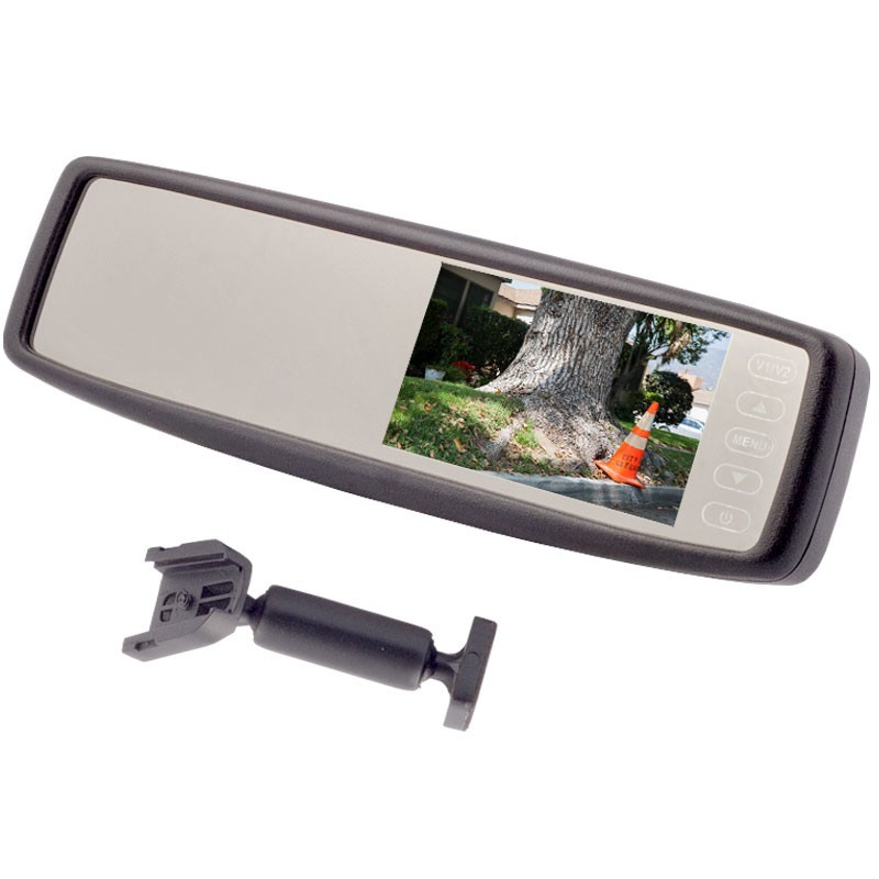 Accelevision RVM430G Windshield Glass Mount 4.3 inch Rear View Mirror