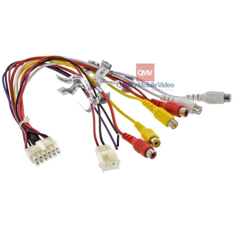 Audiovox 1124216 12Pin Main Power Harness with RCA in and out for AVX
