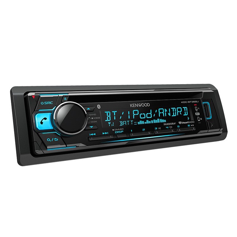 Kenwood KDCBT368U Single DIN Car Stereo receiver with Bluetooth