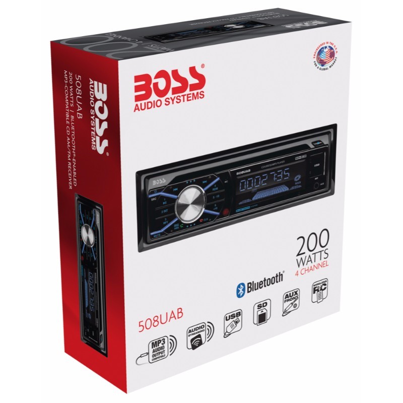 Boss Audio 508uab Single Din In Dash Cd Sd Am Fm Receiver With Bluetooth