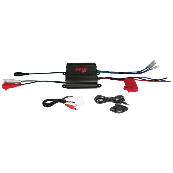Pyle Plmrmp1b Hydra Series 2 Channel 400 Watt Waterproof Marine Micro Class Ab Amp
