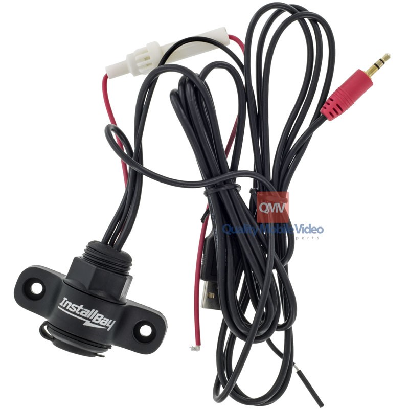 Axxess IBR72 USB and 3.5mm Auxiliary input jack panel with extension cable