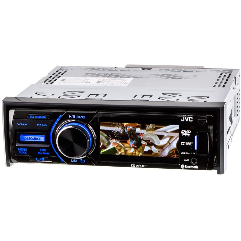 JVC KDAV41BT Single DIN InDash Digital Media DVD Receiver with