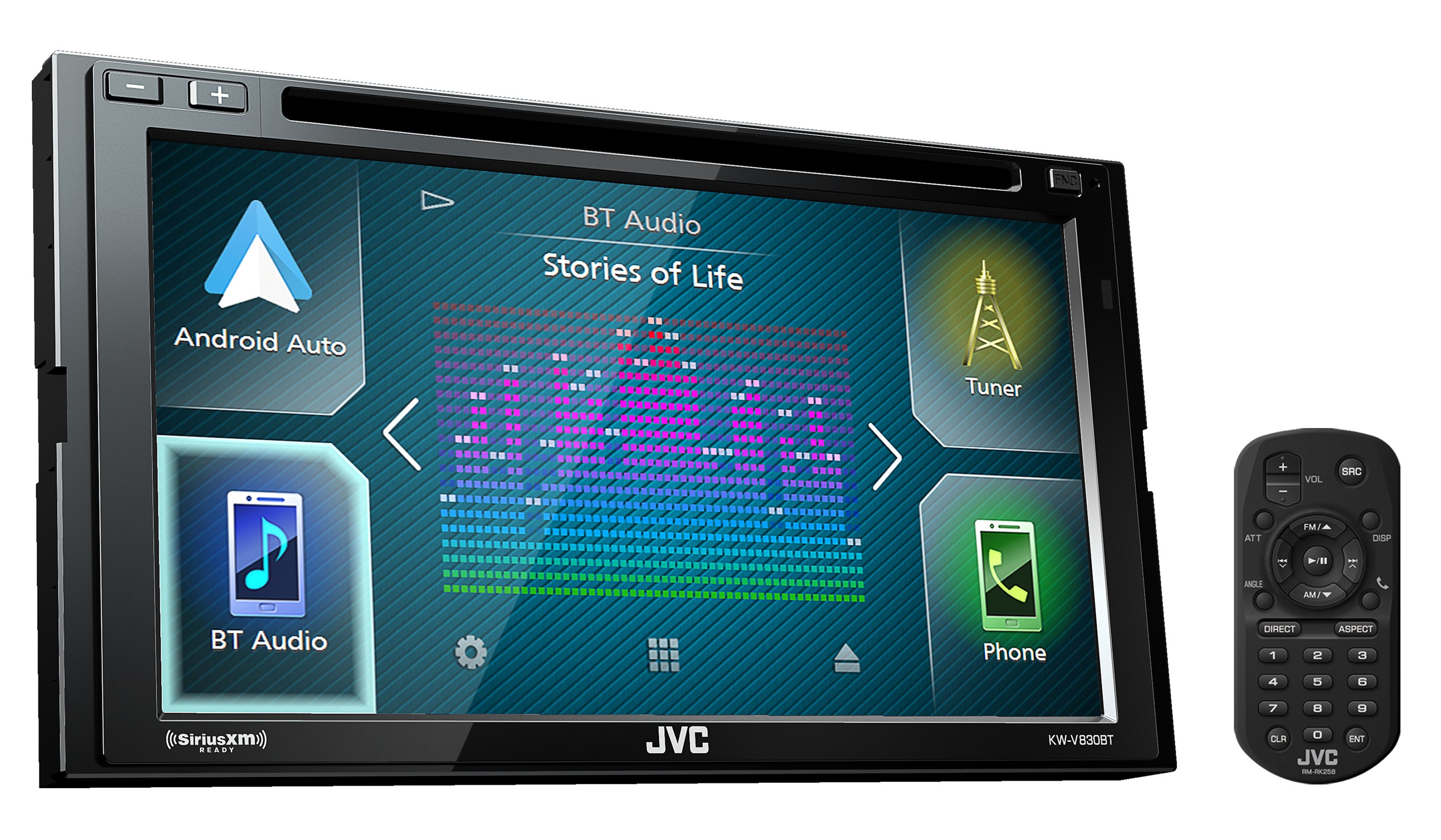 JVC KWV830BT 6.8" Double DIN Car Stereo with Android Auto and Apple
