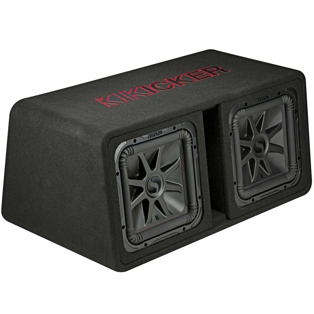 Kicker 45DL7R122 Dual 12 inch Square L7R Preloaded Subwoofer Enclosure