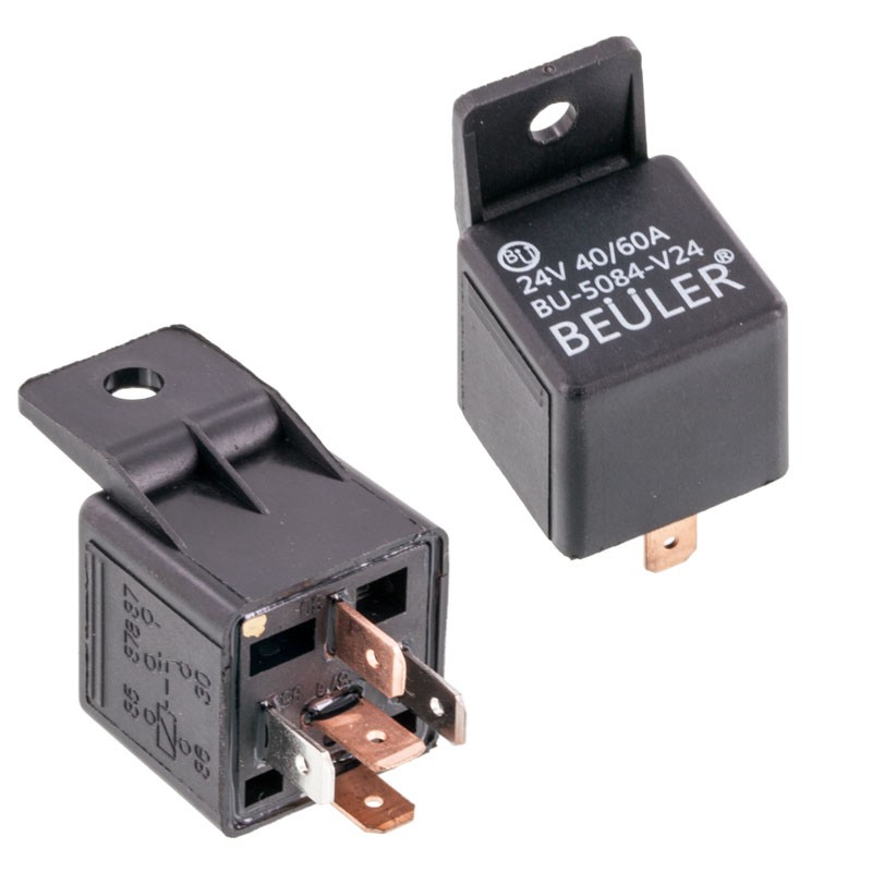 Beuler Bu5084v24 Waterproof 24 Vdc Commercial Vehicle 5 Pin Relay Spdt 40 60a Plastic Tab