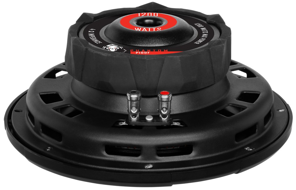 Boss P100F PHANTOM Series 10 Inch Low Profile Subwoofer with Poly Injection Cone for Vehicles