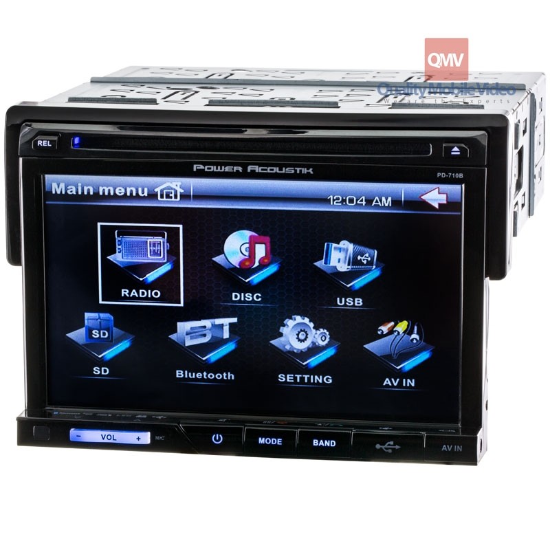 Power Acoustik PD710B 7" SingleDIN InDash LCD Touchscreen Receiver