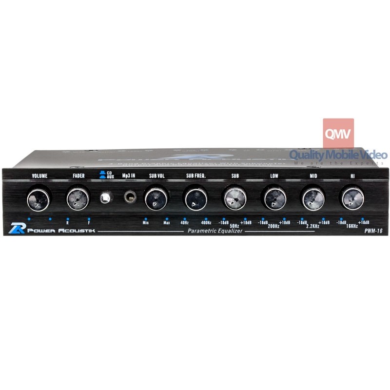 Power Acoustik PWM16 3 Band PreAmp Parametric Equalizer with Isolated