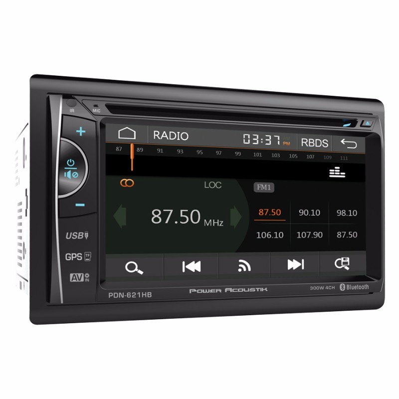 Power Acoustik Pdn 621hb Double Din 6 2 Inch In Dash Dvd Cd Sd Am Fm Navigation Receiver With Bluetooth