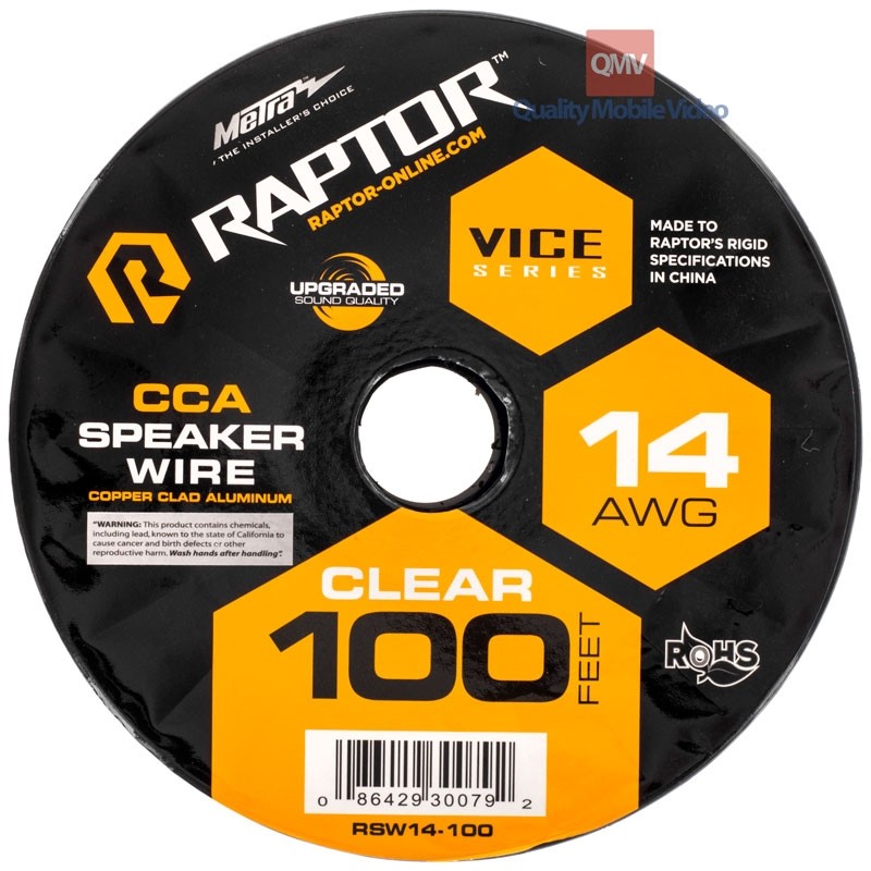 Metra RSW14-100 14 Gauge 100 Ft Clear Speaker Wire