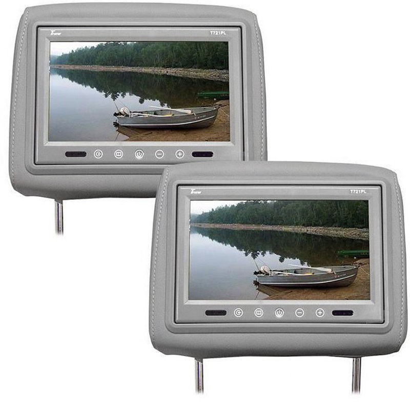 Tview T721PL 7 Inch Universal Widescreen TFT LCD Headrest Monitor Pair