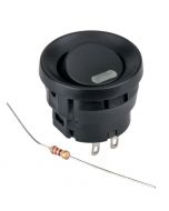 Accele 6406LG Round Rocker Switch with Yellow LED indicator - Main