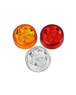 Safesight LD2001AC 2 inch Marker 3 Square Amber LED Diodes Clearance and Side Light for RV, Bus or Truck - 70DV12AC