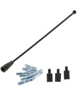 Metra 44-SHSH 8 inch Black Steel Replacement Mast with adapter set - main