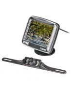 Pyle PLCM34WIR 3.5'' TFT-LCD Monitor with Wireless License Plate Back-Up Camera - Monitor and Camera