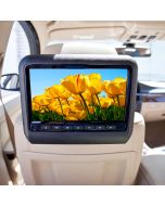 Accelevision DVD9800HDMI 9 inch Universal attachable DVD headrest Monitor system - Installed Tan interior