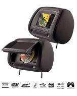 Discontinued - Zicom by Accelevision ZHD700 Dual Universal Headrest Monitors with 7 inch Widescreen LCD, Multimedia DVD Player, Skins Covers, USB and SD Ports