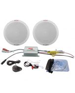 Pyle PLMRKT2A 2-Channel Waterproof MP3/iPod Amplified 6.5" Marine Speaker System