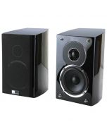 Pure Acoustics Noble-IIS 2-Way 4 inch Noble II Series Bookshelf Speaker with Black Lacquer finish - With speaker grill removed