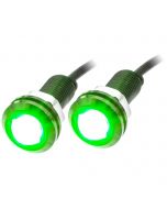 QMV LLW-G 12 Volt Black Flush Mount 3 Watt LED Light - Green