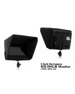 Safesight CVFQ-E182 8 Inch On-Camera HD DSLR Monitor - Front and back of monitor with sun shield