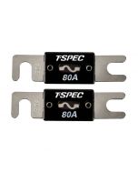 T-Spec V8-ANL80 Pack of 2 V8 Series 80 Ampere Nickel Plated ANL Fuses