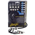 Stinger SI8420 8000-Series 20-Foot Car 4-Channel Stereo RCA Interconnect Cables