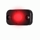 Heise HE-TL1R 12 Volt Marine Flush Mount (3) x 3 Watt LED Light - Red