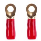 Accele ProLine TR438 3/8" Gold Ring Terminals with 4 Gauge input - Red