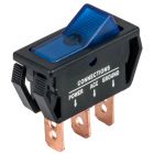 Accele 257BLU SPST Rocker Switch with Blue LED illumination