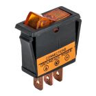 Accele 257AMB SPST Rocker Switch with Amber LED illumination