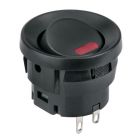 Accele 6404 SPST Round Rocker Switch with RED LED indicator